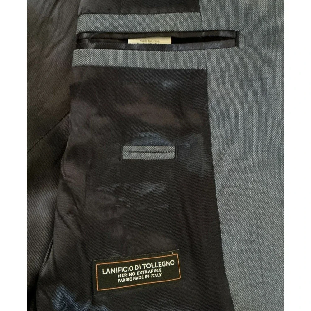 J.Crew Ludlow 42R Blue Blazer Italian Merino Wool Tollegno‎ Tailored Jacket